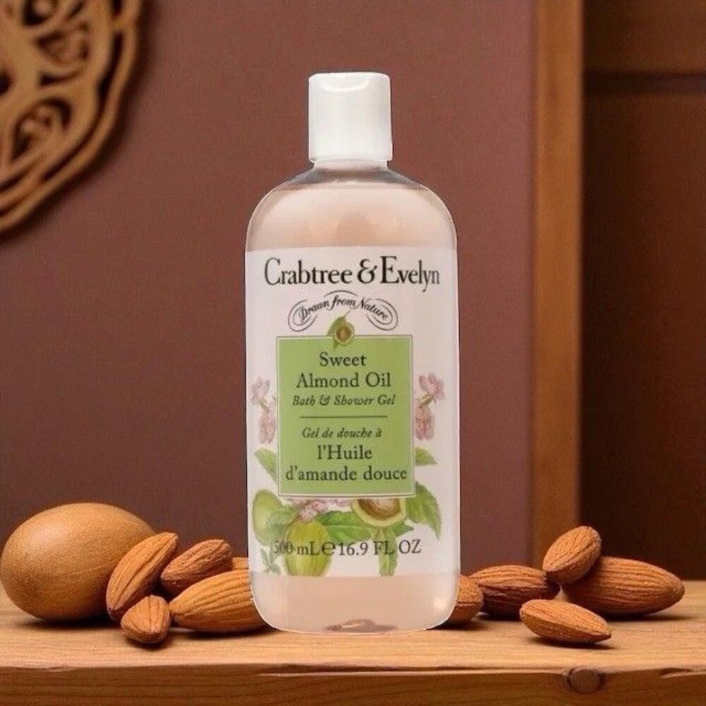 Crabtree & Evelyn Sweet Almond Oil Bath & Shower Gel 16.9 Fl oz